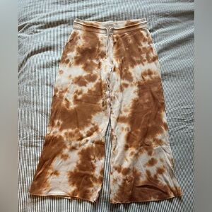 Mate the label Waffle Knit Tie-Dye Wide-Leg Sweatpants